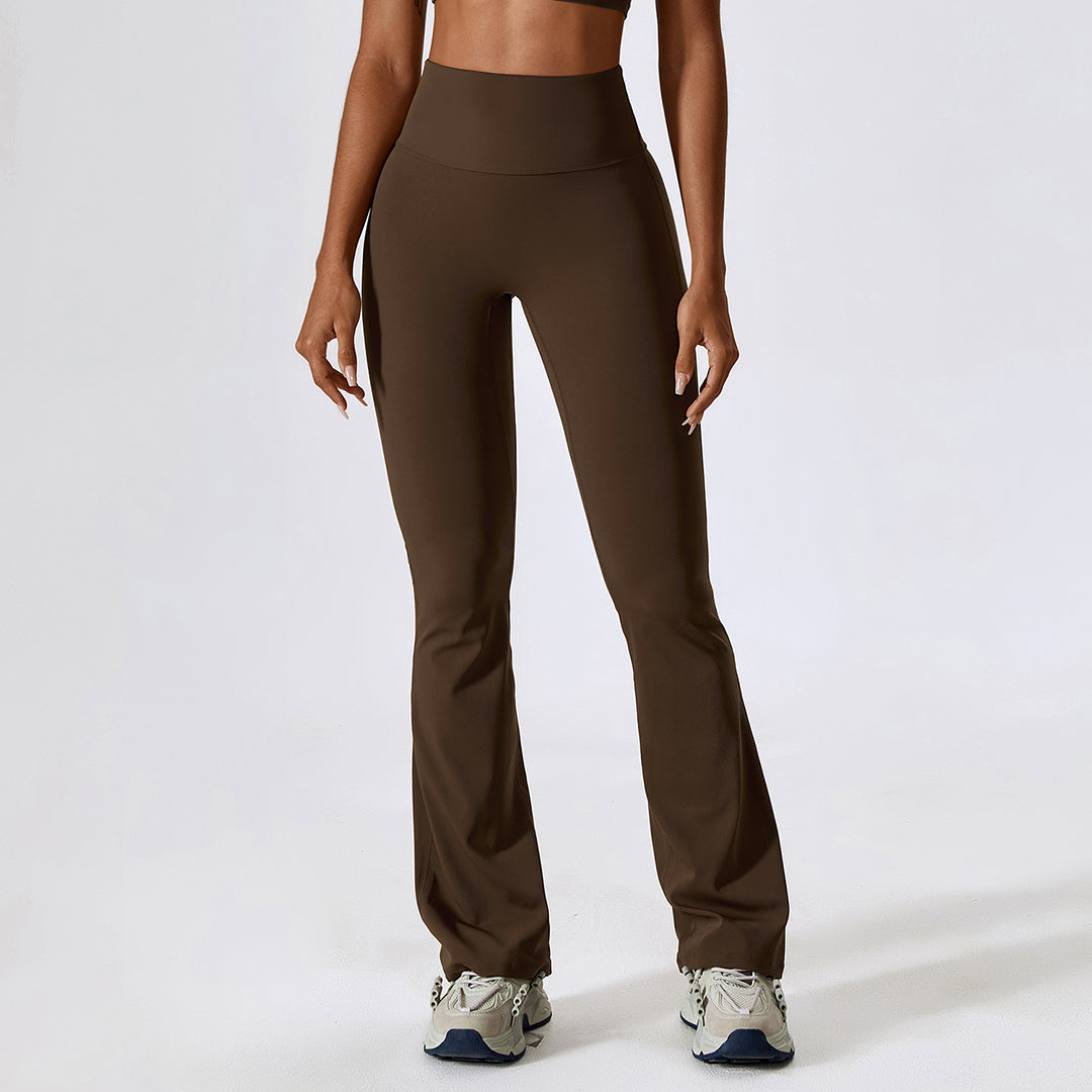 High-rise stretch flared pants