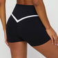 Contrasted Color cross V-waist exercise yoga shorts