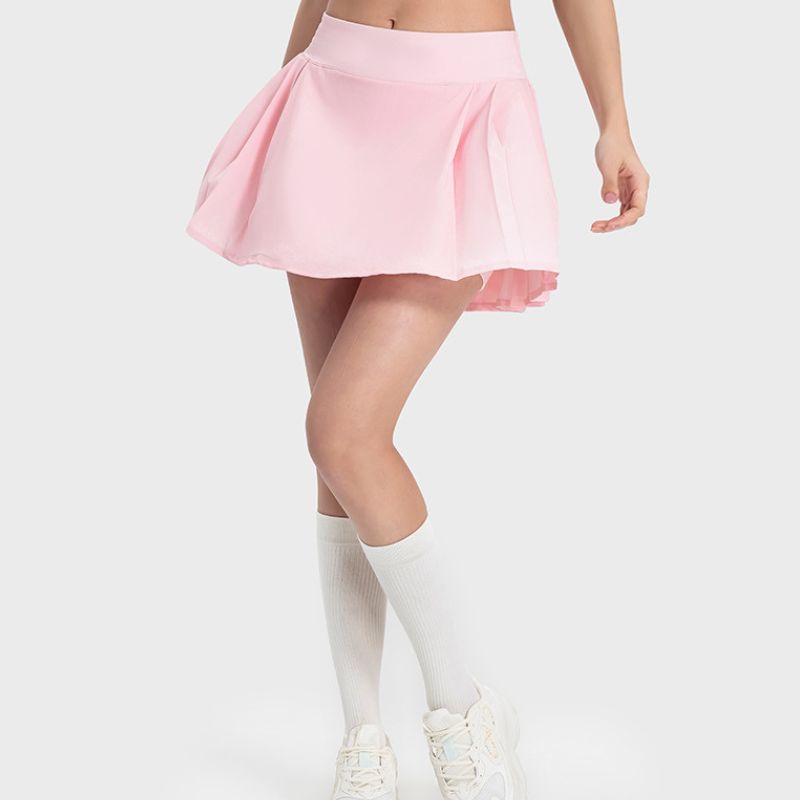 Anti-glouting Pleats yoga Athletic skirts