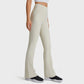 Solid color high waist casual bootcut pants