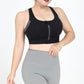 Plus size zipper sports bra