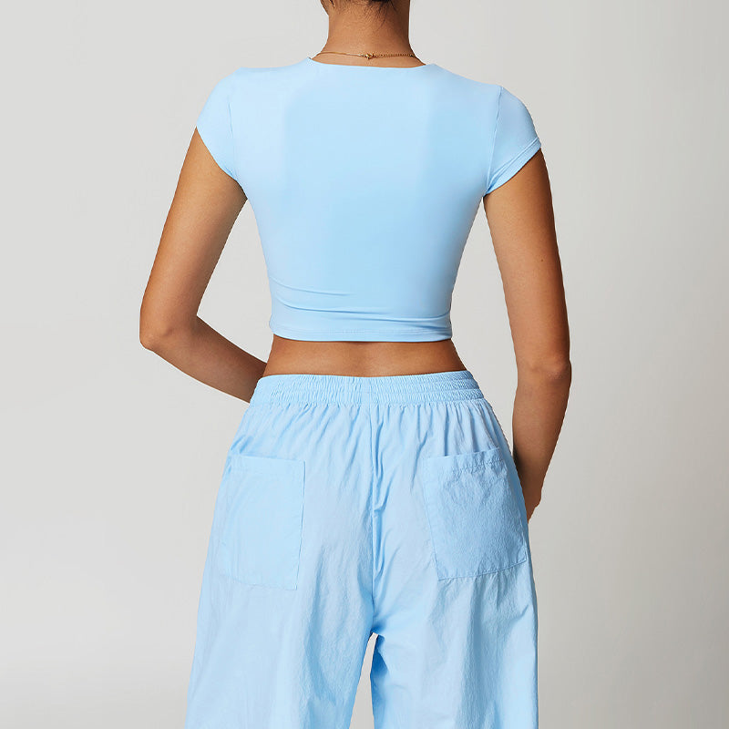 Quick-Dry and Brushed Yoga Crop Top