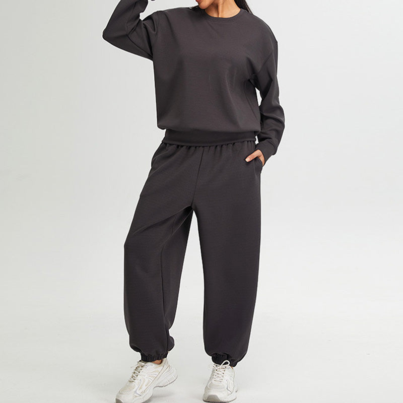 Autumn and winter loose casual sports sweatshirts 2-piece set