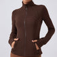 Long Sleeve Slim-fit stand Collar and full zipper Sports jacket