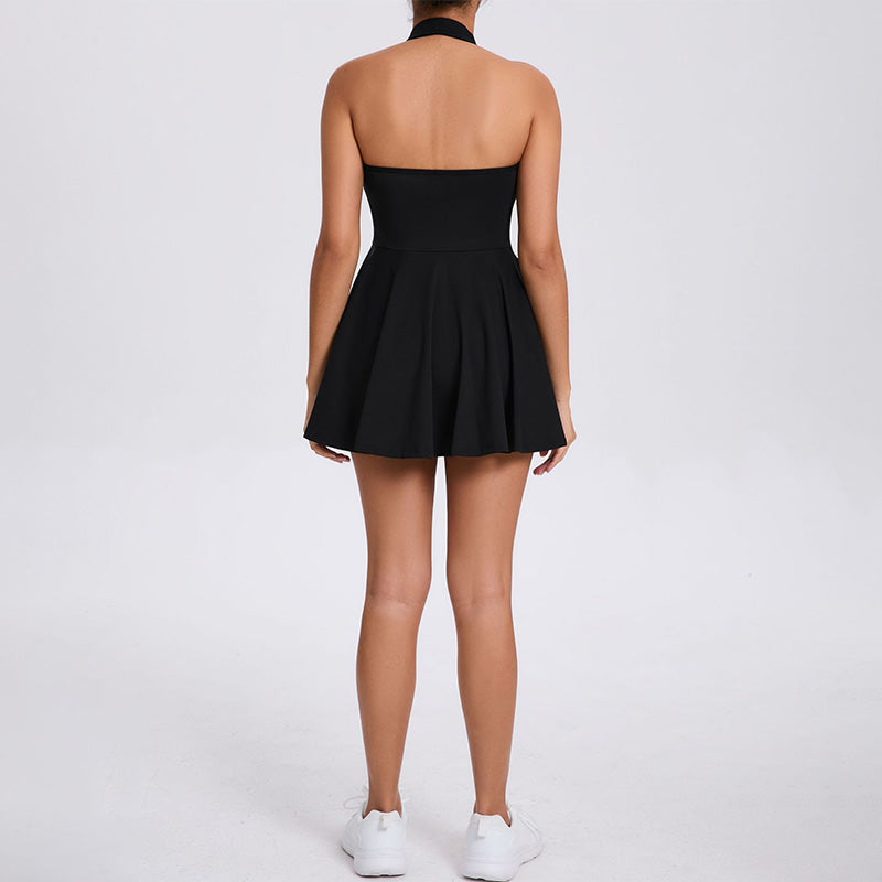 Ultra-soft Halter Backless Golf And Tennis Dress