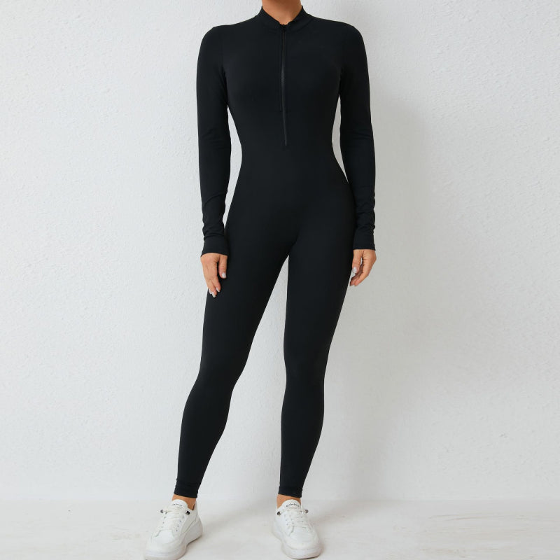 Detachable chest pad long-sleeved sports Jumpsuits