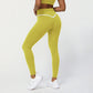 Contrasted Color cross V-waist tight sports leggings