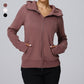 Long Sleeve Padded Hooded Zip-Up Sports Jacket