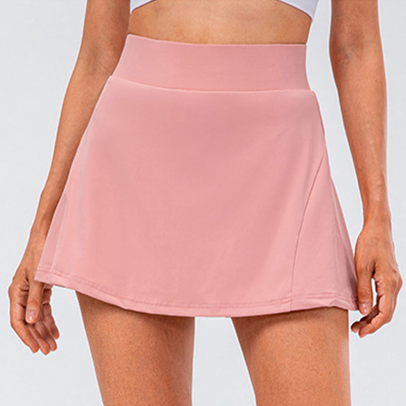 Ultra-Soft High-Waisted Built-In Shorts Pleated Skirts