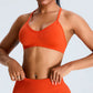 Seamless Thin Straps Cross Back Sports Bra