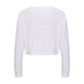 Casual Crew Neck Loose Cropped Top