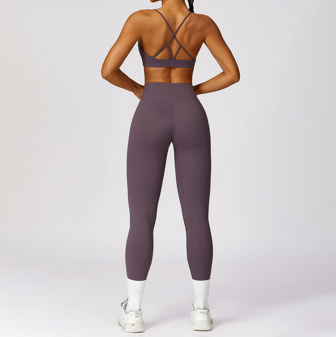 Quick-drying bra & leggings fitness sets