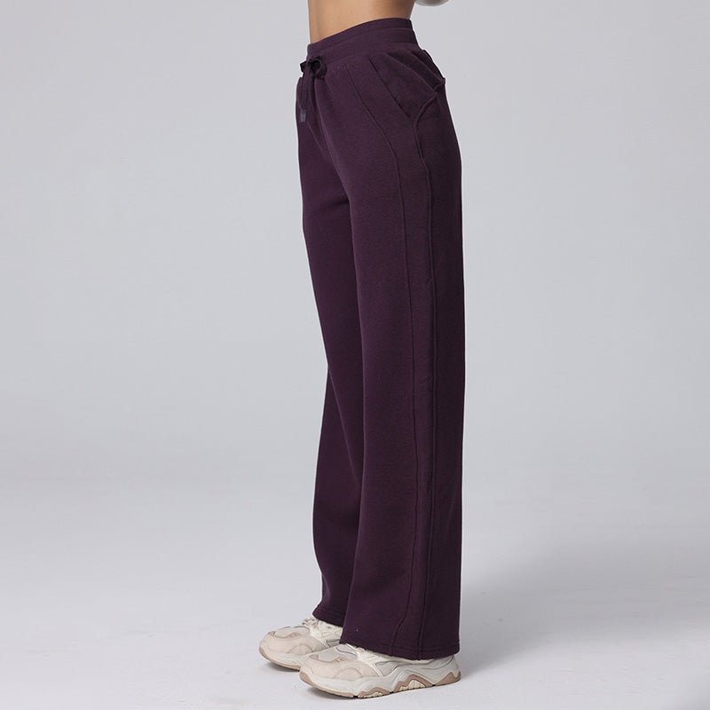 High-waisted yoga velvet casual wide-leg pants