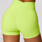 Peach hip high waist yoga shorts