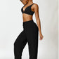 Triangle cup sports bra & jogging bottoms 2-piece set