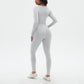 Seamless High resilience Sports Long Sleeve Top + High-Waisted Legging Set