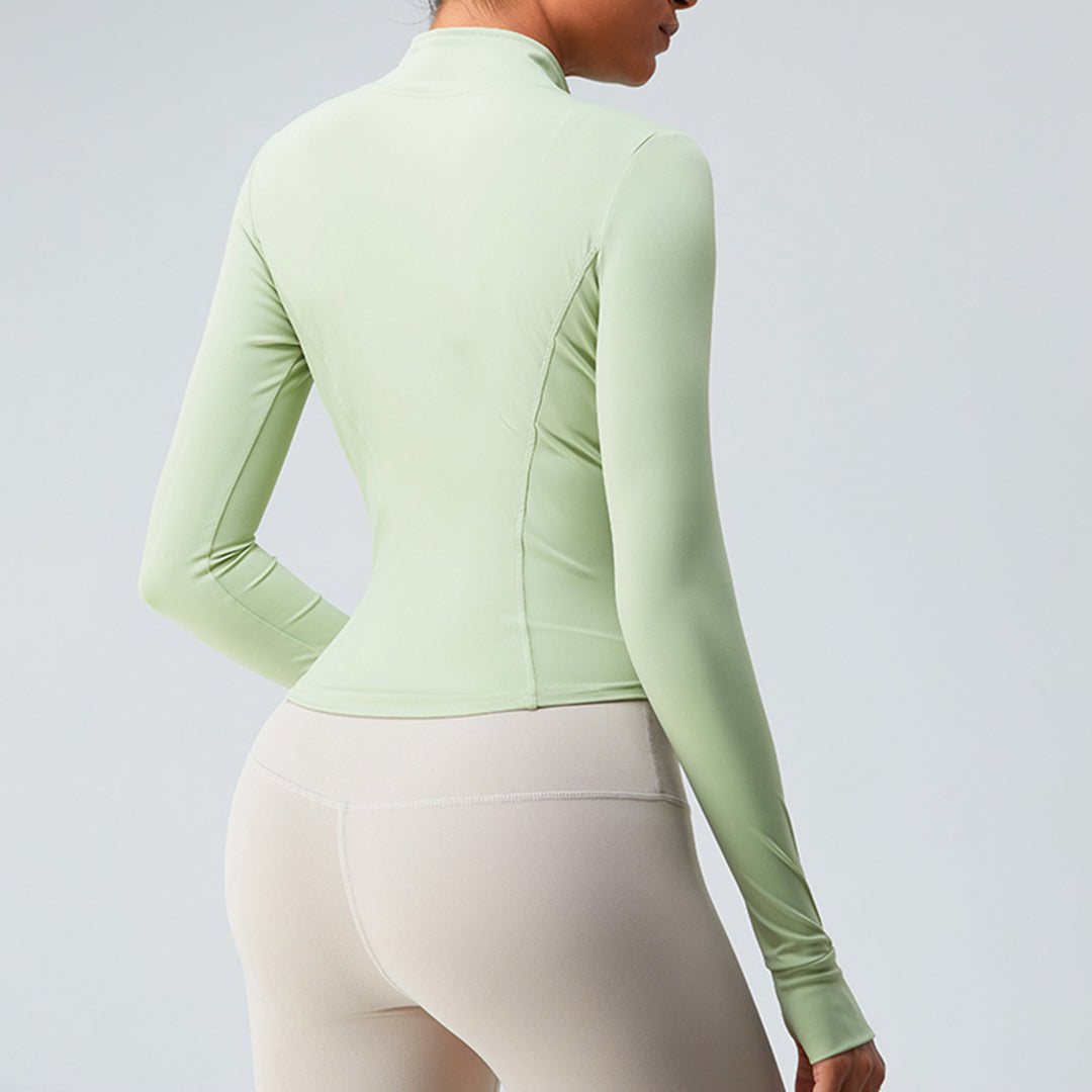 Zippered skinny yoga jacket