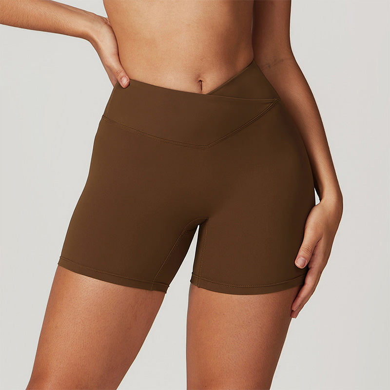 Ultra-Soft Breathable V-Cross High Waist Shorts