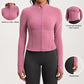 Snug-fit Full Zipper Long Sleeve Sports Jacket