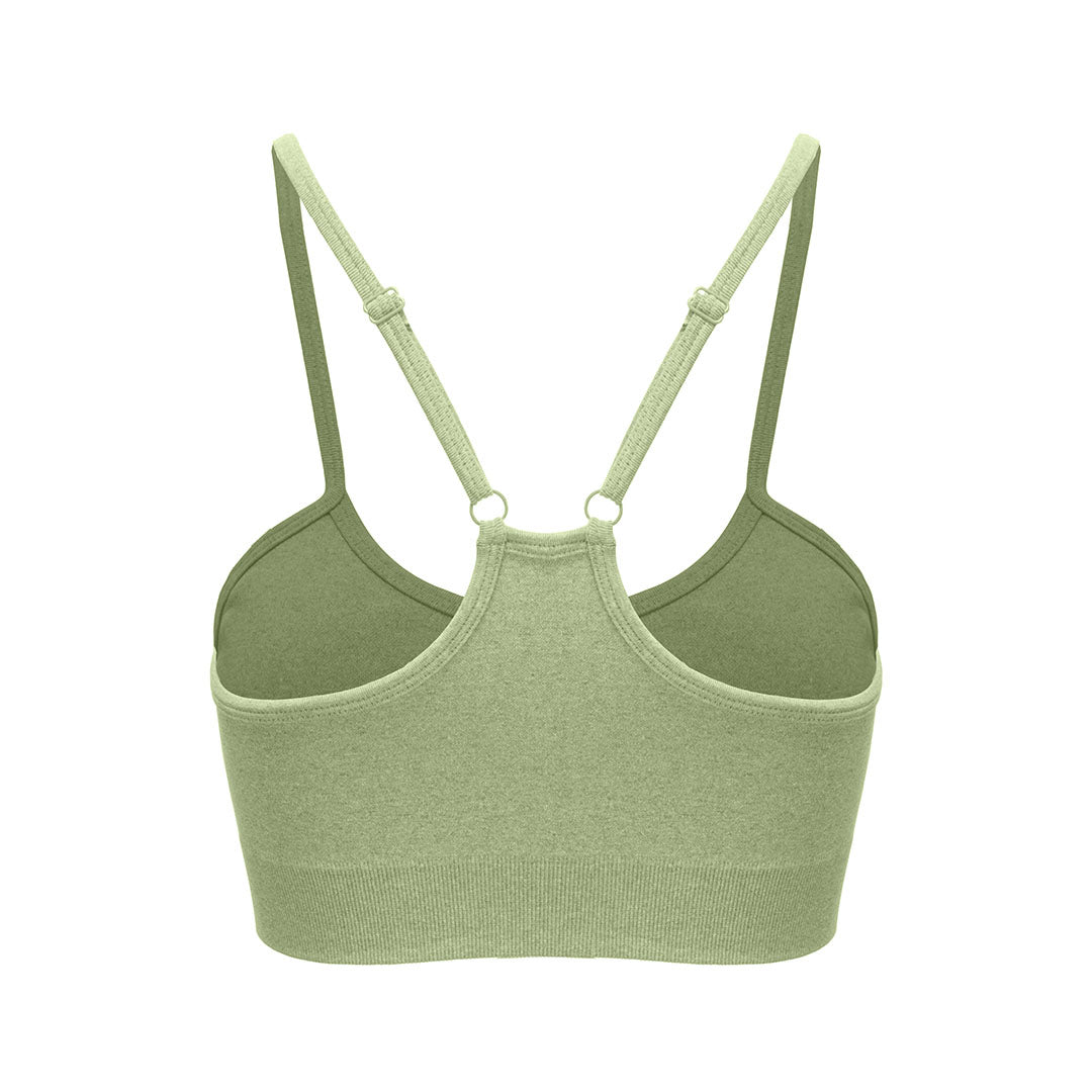 Seamless thin strap sports bra