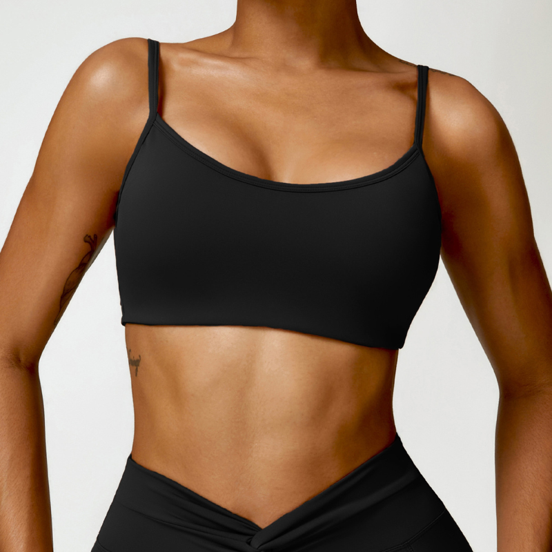 Soutien-gorge de sport moulant de yoga à bride arrière