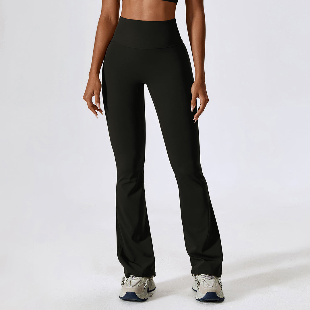 High-rise stretch flared pants