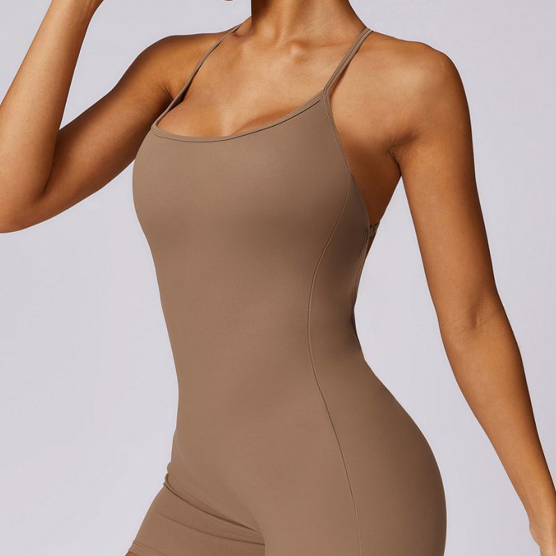 Quick-drying athleisure fitness bodysuits