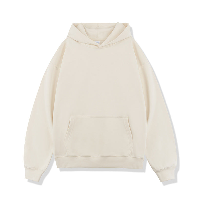 Thickened solid color hooded sweatshirt