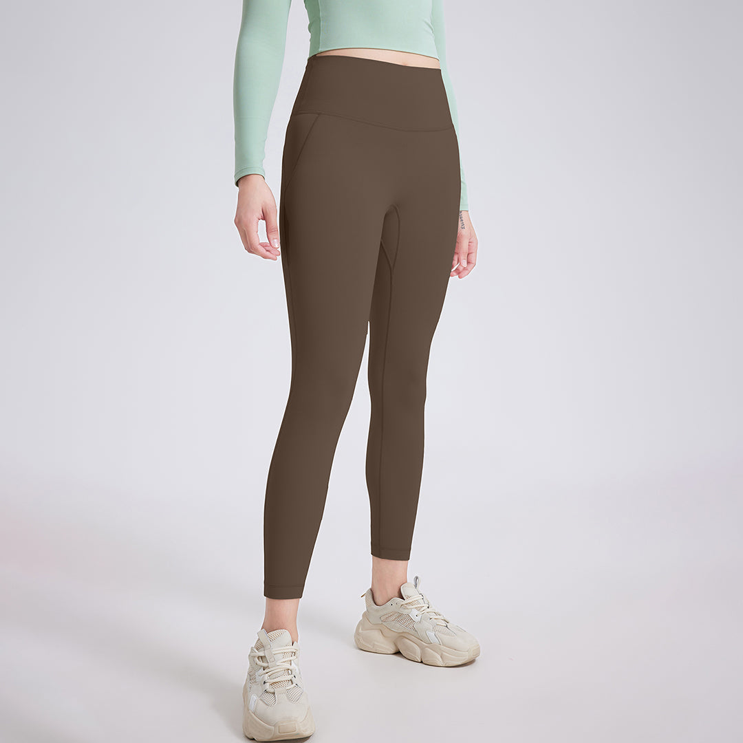 High-waisted hip-lifting fitness athletic leggings