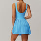 Anti-exposure pocket pleated sports tennis dress