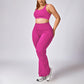 Plus Size Quick Dry Sports Bra + Flared Leg Pant 2-piece set