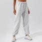 Solid color straight casual jogging sweatpants