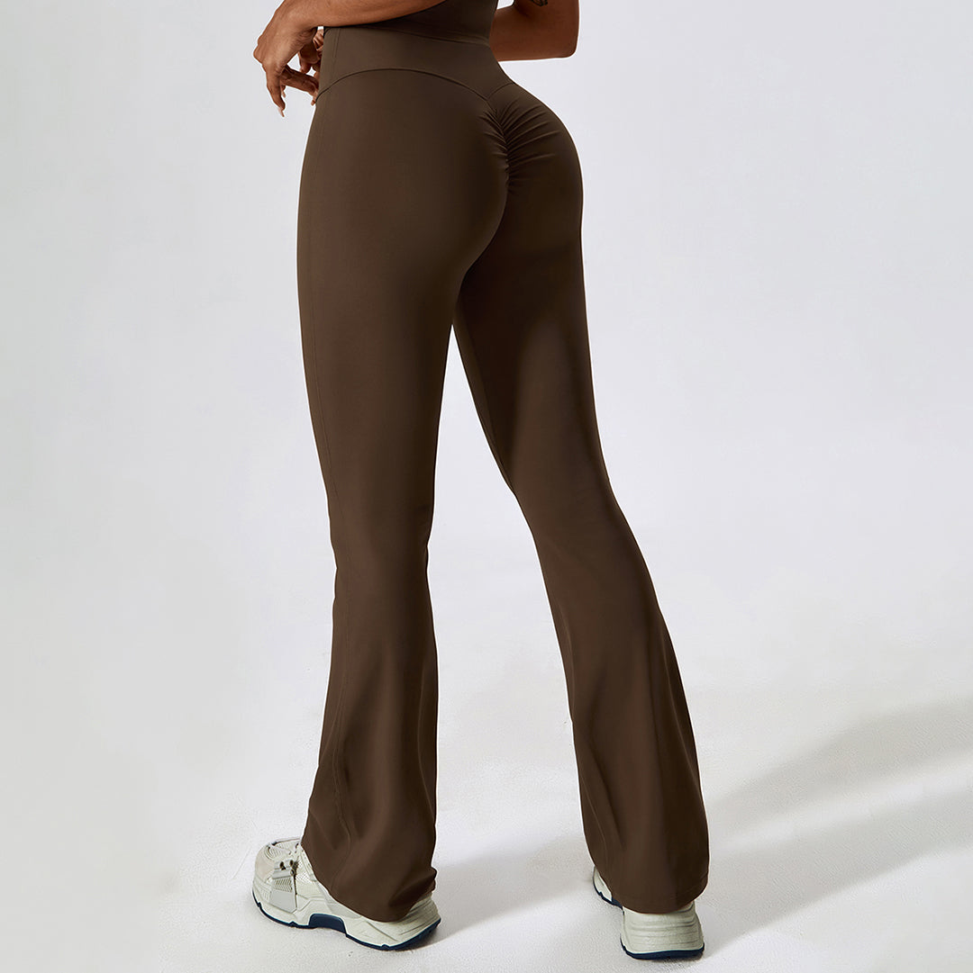 High-rise stretch flared pants