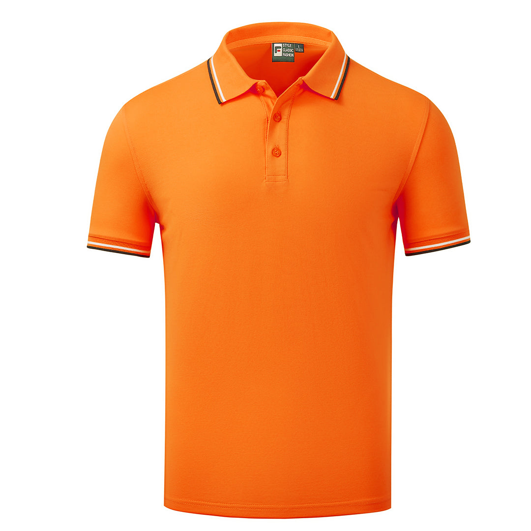 Men's cotton-trimmed polo shirt