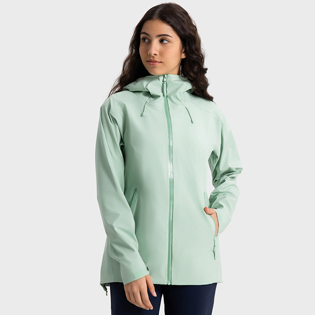 Windproof and waterproof midi jacket