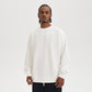 Retro cotton solid color crew neck sweatshirt