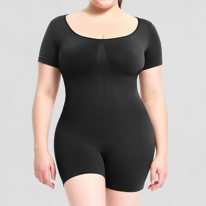 Ultra-soft Seamless Short Sleeve Bodysuit Jumpsuits