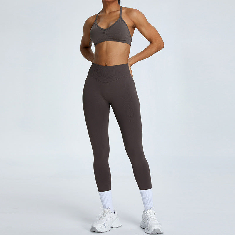 Quick-drying gym bra & sports leggings sets