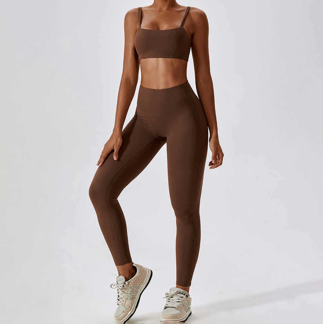 Ensemble 2 pièces soutien-gorge respirant à séchage rapide et leggings de sport