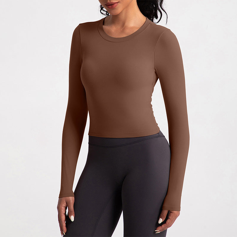 Nude Backless Sliming Long Sleeve Yoga Top