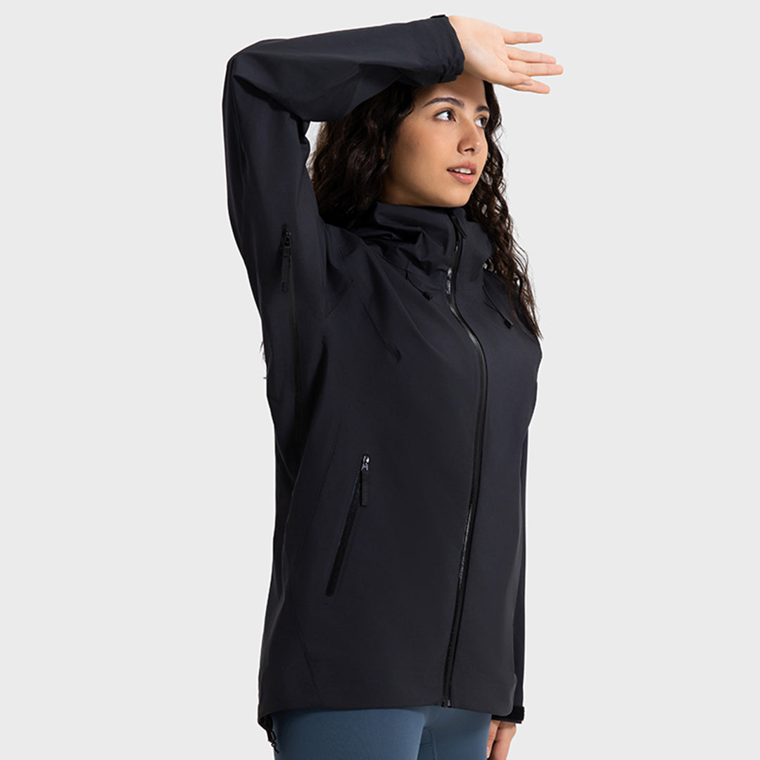 Windproof and waterproof midi jacket