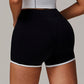 High waisted nude yoga shorts with pockets