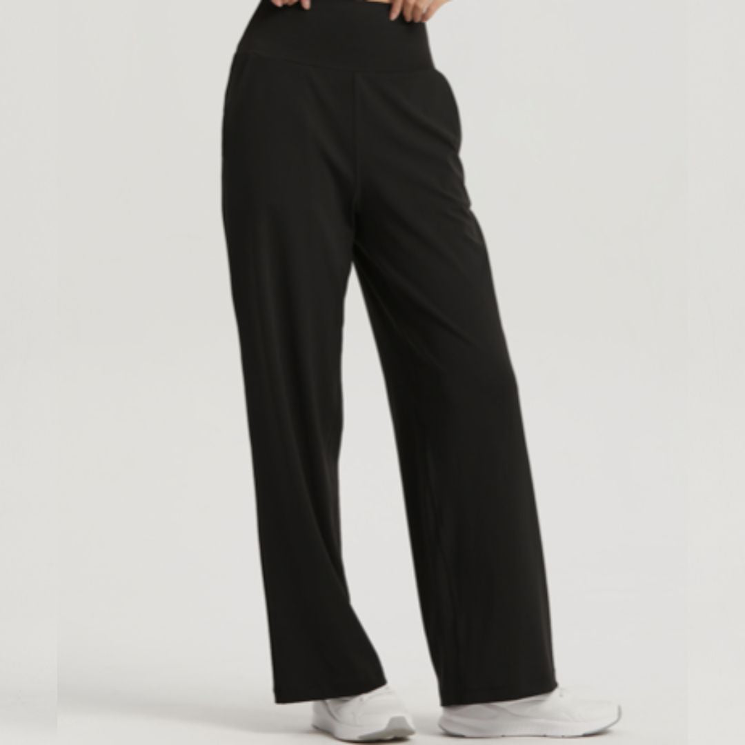 Pantalon taille haute poches amples