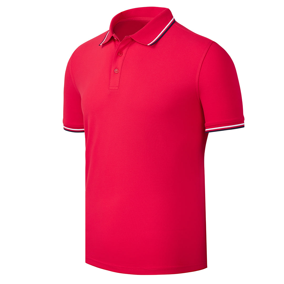 Men's cotton-trimmed polo shirt