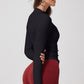 silmming Long sleeve half zipper top