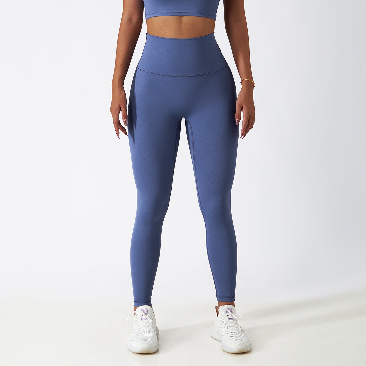 Solid color quick-dry buttocks seam Legging