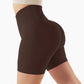 Solid color seamless hip lifting shorts