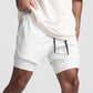 Men's double-layer quick drying sports shorts