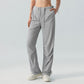 Breathable draped loose straight pants