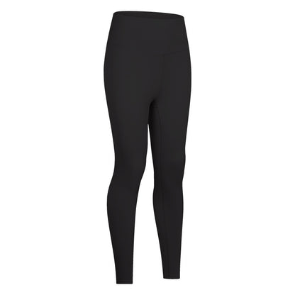 Legging de yoga extensible brossé de couleur unie